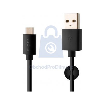 Datový a nabíjecí kabel FIXED s konektory USB/USB-C, USB 2.0 1 m, 15 W, bílý, balení 1 ks – Zboží Mobilmania