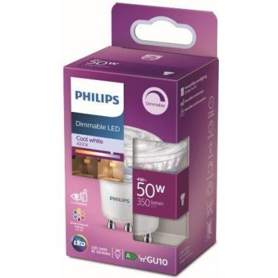 Philips 8718699775995 LED žárovka 1x4W GU10 350lm 4000K studená bílá, bodová, Eyecomfort – Zbozi.Blesk.cz