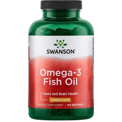 Swanson Omega 3 rybí olej Citrón 150 softgelových kapslí