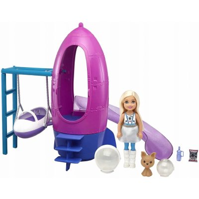 Barbie Space Discovery Chelsea a raketa loď hrací sada štěnětem – Zboží Mobilmania