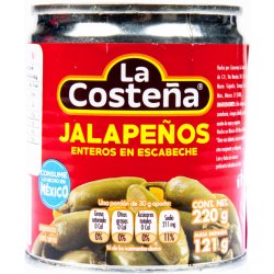 La Costeňa Jalapeno celé 220 g