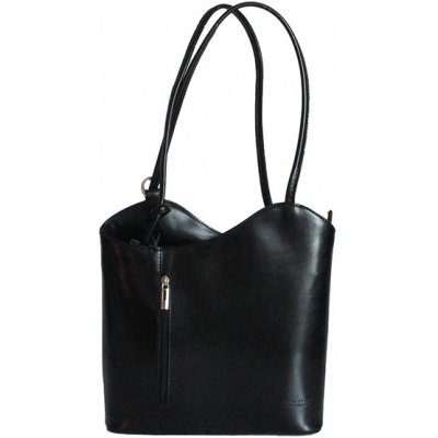 Kožená kabelka batoh 113 černá – Zboží Mobilmania