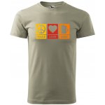 Dobrý Triko pánské tričko Peace Love beer Khaki – Hledejceny.cz