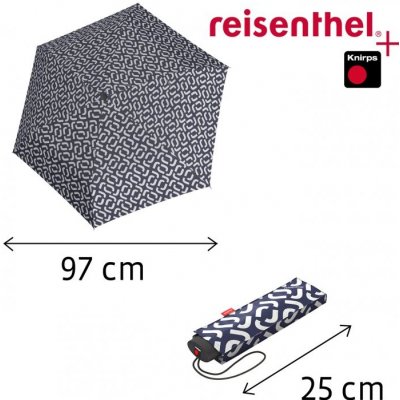 Reisenthel pocket deštník skládací šedý znaky