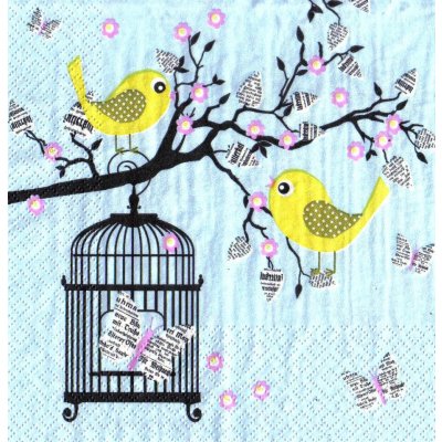 Ubrousek 33x33cm Ptáčci – Zboží Dáma