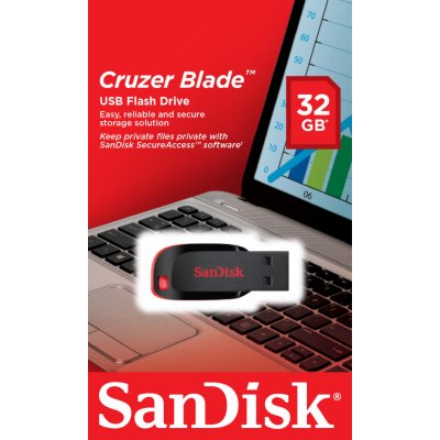 SanDisk Cruzer Blade 32GB SDCZ50-032G-B35 – Zboží Mobilmania