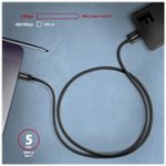 Axagon BUMM3-CM10AB SPEEd Micro-B USB USB-C, USB 3.2 GEN 1, 3A, ALU, tpe, 1m, černý – Zboží Živě