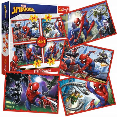 TREFL Hrdinný Spiderman 4v1 35,48,54,70 dílků – Zboží Mobilmania