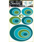 Anděl 1061 samolepící dekorace modré elipsy 70x42cm – Zboží Mobilmania