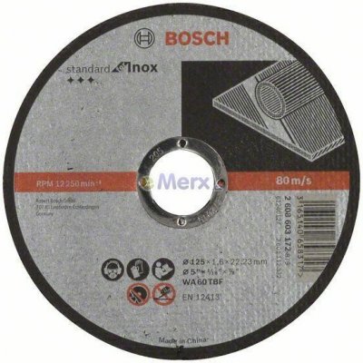 Bosch dělicí kotouč rovný Standard for Inox 2608603172