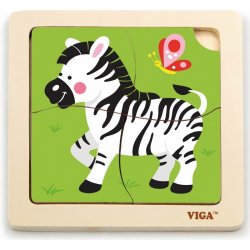 Viga puzzle zebra 4 dílky