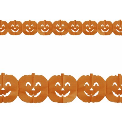 Papírová oranžová girlanda dýně 3 m – Sleviste.cz