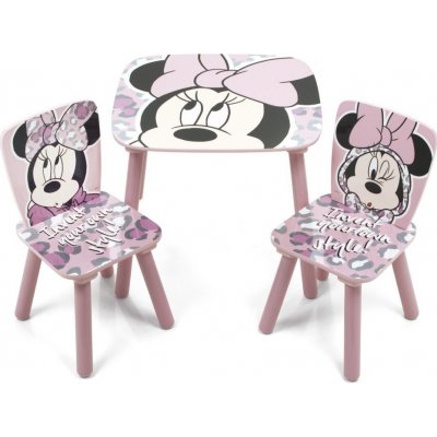 Arditex dětský stůl s židlemi Minnie Mouse růžový – Zboží Dáma