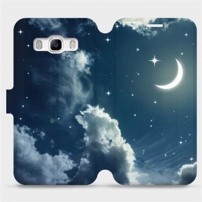 Pouzdro Mobiwear Parádní flip Samsung Galaxy J5 2016 - V145P - Noční obloha s měsícem – Zboží Mobilmania