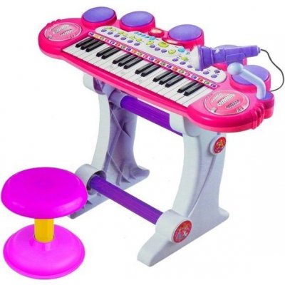 Inlea4Fun Dětské elektronické klávesy LET THE CHILD růžové