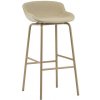 Barová židle Normann Copenhagen Hyg Barstool 75 celočalouněná sand/main line flax