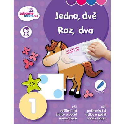 Zábavné učení Stíratelný sešit - Jedna, dvě 3-5 let – Hledejceny.cz