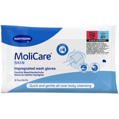 HARTMANN MoliCare Skin Napuštěné mycí žínky Modrá řada 8 ks – Hledejceny.cz