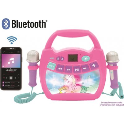 Lexibook Reproduktor karaoke Jednorožec s mikrofony a osvětlením – Zbozi.Blesk.cz