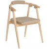 Zahradní židle a křeslo Kave Home Majela židle z eukalyptového dřeva s béžovým výpletem