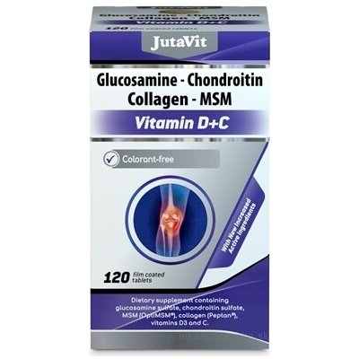 JutaVit Glukosamin chondroitin kolagen a MSM 120 tablet – Hledejceny.cz