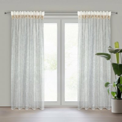 EUROFIRANY ZÁVĚS NA PÁSCE ALANIA 140X270 CM KRÉMOVÁ – Hledejceny.cz