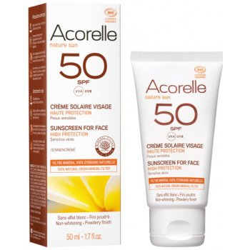 Acorelle opalovací krém na obličej SPF50 50 ml