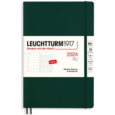 Leuchtturm1917 Paperback Softcover B6 Týdenní 2024 Forest Green