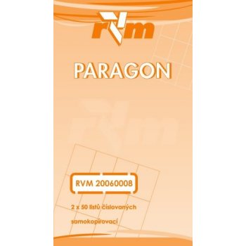 RVM 20060008 Obchodní paragon NCR čísl. blok 2x50 listů
