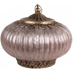 Clayre & Eef Růžová skleněná svítící LED lucerna Balli - Ø 17*14 cm – Hledejceny.cz