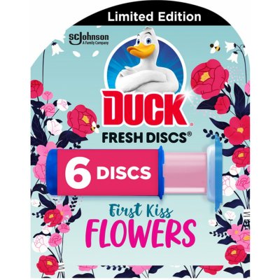 Duck Fresh Discs First Kiss Flowers WC gel pro hygienickou čistotu a svěžest Vaší toalety 36 ml – Zbozi.Blesk.cz