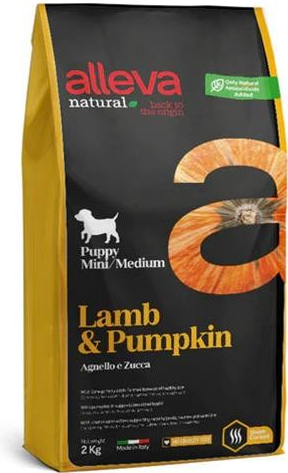 Alleva Natural Puppy All breeds Lamb and Pumpkin 2 kg