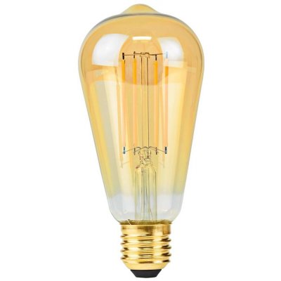 Nedis LBDE27ST64GD1 LED žárovka, retro, E27, ST64, 220V, 4,9W, extra teplá bílá, 470lm, 2100K, stmívatelná, zlatá LBDE27ST64GD1 – Hledejceny.cz