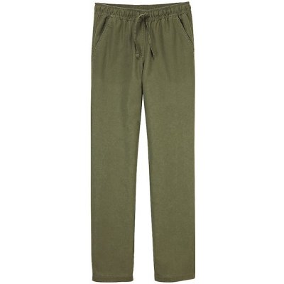 dívčí lněné kalhoty khaki – Sleviste.cz