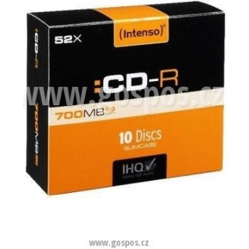 Intenso CD-R 700MB 52x, slimbox, 10ks (1001622)