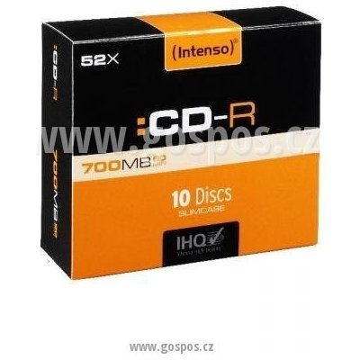 Intenso CD-R 700MB 52x, slimbox, 10ks (1001622)