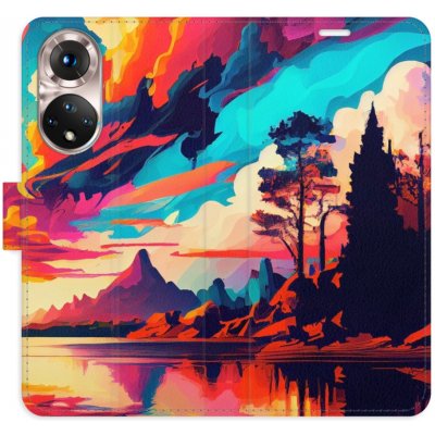 Pouzdro iSaprio Flip s kapsičkami na karty - Colorful Mountains 02 Honor 50 / Huawei Nova 9