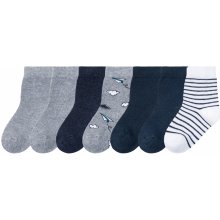 Lupilu Chlapecké ponožky s BIO bavlnou 7 párů šedá / bílá / navy modrá