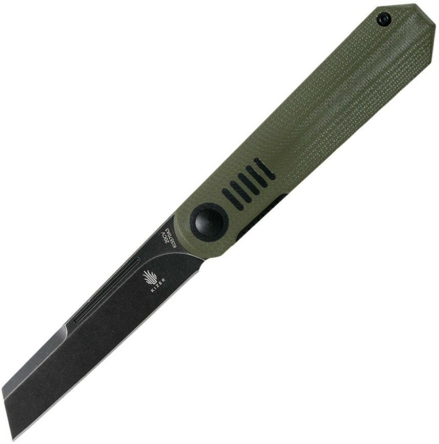 Kizer Lundquist De L\'Orme Liner Lock Knife G-10 - Ki3570A3