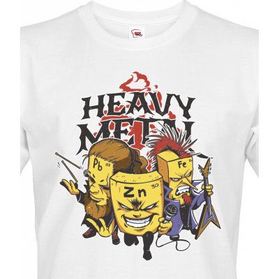 Bezvatriko pánské tričko Heavy metal chemistry Bílá