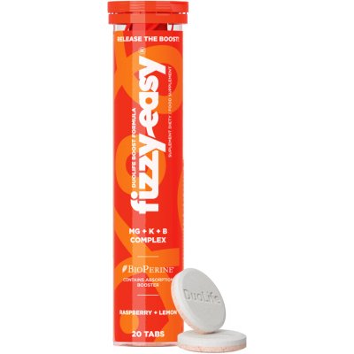 Duolife FIZZY EASY Mg + K + B COMPLEX malinovo-citronová 20 tablet – Hledejceny.cz