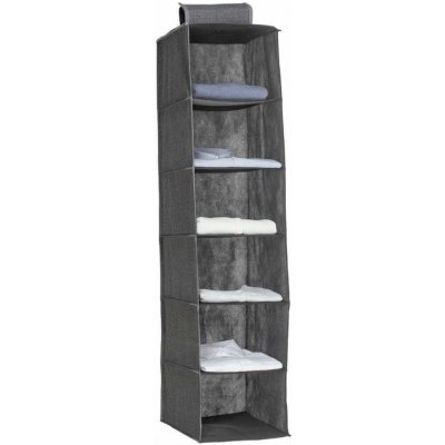 5five Textilní Shoe Cabinet Organizer, 6 přihrádek, Závěsné, Tmavě šedá – Zboží Mobilmania