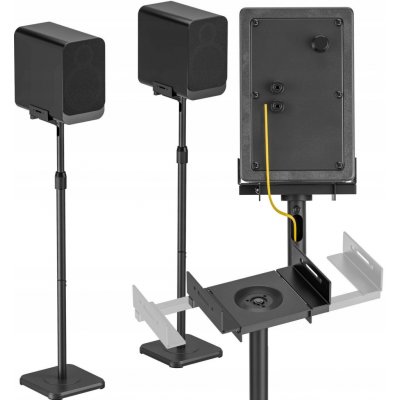 MOZOS MSS6-SET TELESKOPICKÉ STOJANY POD REPRODUKTORY 2 KS PRO SLOUPOVÉ REPRODUKTORY – Zboží Mobilmania