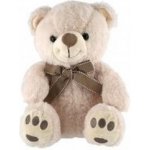 Medvídek/medvěd s mašlí sedící 27 cm