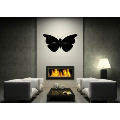 Weblux vzor n70923499 Samolepka na zeď - butterfly design motýl silueta ikona, rozměry 170 x 100 cm
