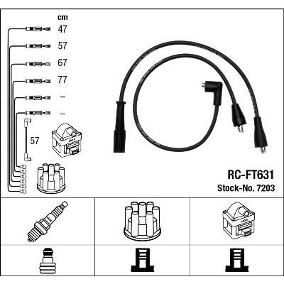 Sada kabelů pro zapalování NGK 7203 – Zboží Mobilmania