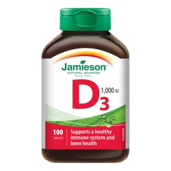 Jamieson Vitamín D3 1000 IU 100 tablet