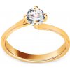 Prsteny iZlato Forever zlatý zásnubní prsten se zirkonem IZ19072