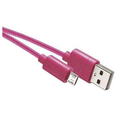 EMOS SM7006P USB 2.0 A/M - micro B/M, 1m, růžový – Zbozi.Blesk.cz