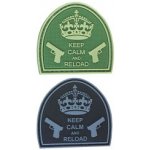 ARMED PATCHES PVC nášivka Keep Calm and Reload, černá – Zboží Mobilmania